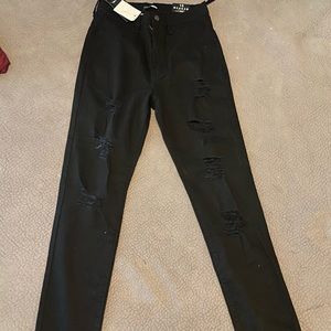 fashion nova ripped black skinny jeans